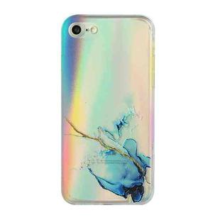 Laser Marble Pattern Clear TPU Shockproof Protective Case For iPhone 6 Plus & 6s Plus(Blue)