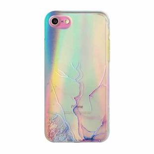 Laser Marble Pattern Clear TPU Shockproof Protective Case For iPhone 6 Plus & 6s Plus(Pink)
