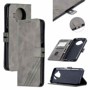 For Xiaomi Mi 10T Lite 5G Stitching Style 2-Color Cow Texture Horizontal Flip PU Leather Case with Holder & Card Slot & Lanyard(Gray)