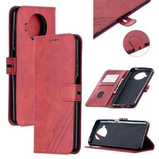 For Xiaomi Mi 10T Lite 5G Stitching Style 2-Color Cow Texture Horizontal Flip PU Leather Case with Holder & Card Slot & Lanyard(Red)