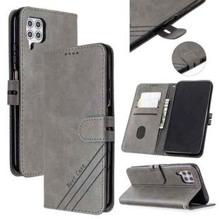 For Huawei P40 lite / nova 7i Stitching Style 2-Color Cow Texture Horizontal Flip PU Leather Case with Holder & Card Slot & Lanyard(Gray)