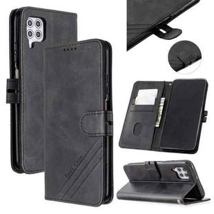 For Huawei P40 lite / nova 7i Stitching Style 2-Color Cow Texture Horizontal Flip PU Leather Case with Holder & Card Slot & Lanyard(Black)
