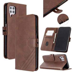 For Huawei P40 lite / nova 7i Stitching Style 2-Color Cow Texture Horizontal Flip PU Leather Case with Holder & Card Slot & Lanyard(Brown)