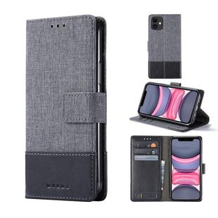 For iPhone 11 MUXMA MX102 Horizontal Flip Canvas Leather Case with Stand & Card Slot & Wallet Function(Black)