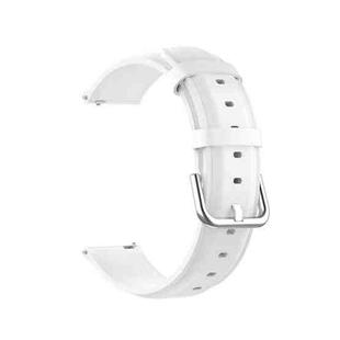 For Huawei Watch 3 / 3 Pro 22mm Round Tail Leather Watch Band(White)