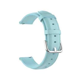 For Huawei Watch 3 / 3 Pro 22mm Round Tail Leather Watch Band(Light Blue)