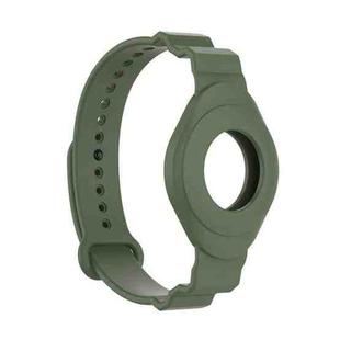 Armor Silicone Strap Watchband for Apple Airtag, Size: One Size(Dark Green)