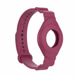Armor Silicone Strap Watchband for Apple Airtag, Size: One Size(Wine Red)