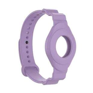 Armor Silicone Strap Watchband for Apple Airtag, Size: One Size(Light Purple)