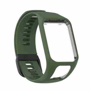 For Tomtom 4 Silicone Watch Band(Dark Green)