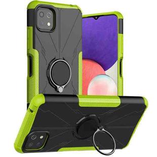 For Samsung Galaxy A22 5G Armor Bear Shockproof PC + TPU Protective Case with Ring Holder(Green)