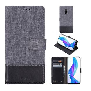 For OPPO Realme X MUXMA MX102 Horizontal Flip Canvas Leather Case with Stand & Card Slot & Wallet Function(Black)