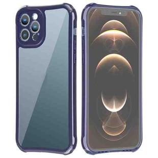 For iPhone 11 Pro Max LESUDESIGN Wolf Totem Series Transparent Acrylic Anti-fall Protective Case (Blue)