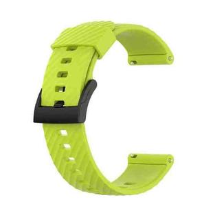 For Suunto 7 24mm Solid Color Silicone Watch Band(Lime Green)
