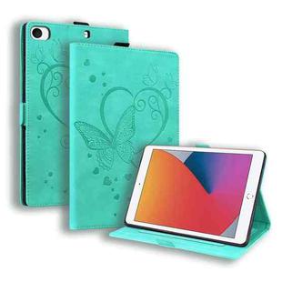 Love Butterfly Pattern Horizontal Flip Leather Case with Holder & Sleep / Wake-up Function For iPad Mini 1 / 2 / 3 / 4 / 5(Green)