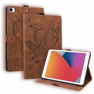 Love Butterfly Pattern Horizontal Flip Leather Case with Holder & Sleep / Wake-up Function For iPad Mini 1 / 2 / 3 / 4 / 5(Brown)