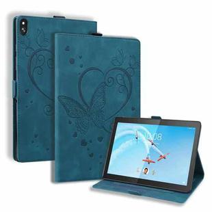 For Lenovo Tab M10 10.1 inch Love Butterfly Pattern Horizontal Flip Leather Case with Holder(Blue)