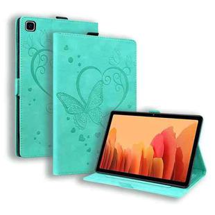 For Samsung Galaxy Tab A7 10.4 (2020) SM-T500 SM-T505 Love Butterfly Pattern Horizontal Flip Leather Case with Holder(Green)