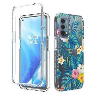 For OnePlus Nord N200 5G 2 in 1 High Transparent Painted Shockproof PC + TPU Protective Case(Banana Leaf)