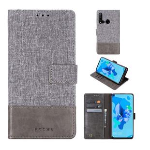 For Huawei P20 Lite (2019) MUXMA MX102 Horizontal Flip Canvas Leather Case with Stand & Card Slot & Wallet Function(Grey)