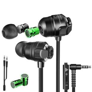 PLEXTONE G23 3.5mm Dual Variable Sound Cell In-ear Wire-controlled Gaming Earphone, Cable Length: 1.2m(Black)