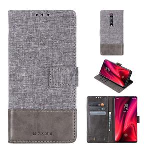 For Xiaomi Redmi K20 MUXMA MX102 Horizontal Flip Canvas Leather Case with Stand & Card Slot & Wallet Function(Grey)