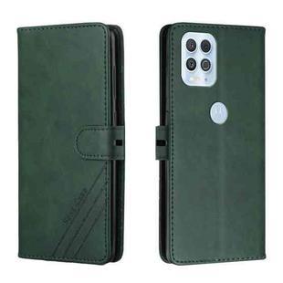 For Motorola Edge S Stitching Style 2-Color Cow Texture Horizontal Flip PU Leather Case with Holder & Card Slot & Lanyard(Green)