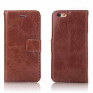 Crazy Horse Texture Detachable Magnetic Back Cover Horizontal Flip Leather Case with Holder & Card Slots & Photo Frame & Wallet For iPhone 6 / 6s(Brown)