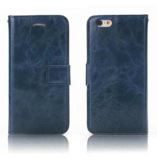 Crazy Horse Texture Detachable Magnetic Back Cover Horizontal Flip Leather Case with Holder & Card Slots & Photo Frame & Wallet For iPhone 6 / 6s(Blue)