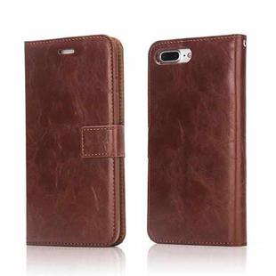 Crazy Horse Texture Detachable Magnetic Back Cover Horizontal Flip Leather Case with Holder & Card Slots & Photo Frame & Wallet For iPhone 8 Plus / 7 Plus(Brown)