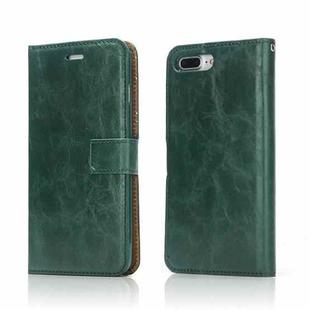 Crazy Horse Texture Detachable Magnetic Back Cover Horizontal Flip Leather Case with Holder & Card Slots & Photo Frame & Wallet For iPhone 8 Plus / 7 Plus(Green)