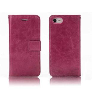 For iPhone SE 2022 / SE 2020 / 8 / 7 Crazy Horse Texture Detachable Magnetic Back Cover Horizontal Flip Leather Case with Holder & Card Slots & Photo Frame & Wallet(Red)