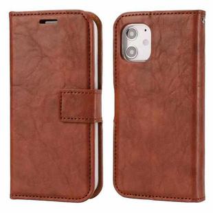 For iPhone 11 Crazy Horse Texture Detachable Magnetic Back Cover Horizontal Flip Leather Case with Holder & Card Slots & Photo Frame & Wallet (Brown)