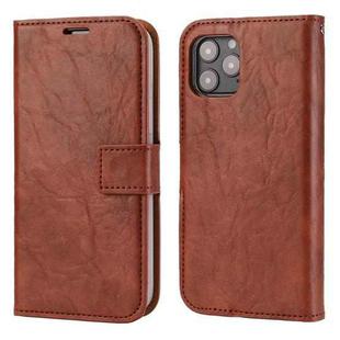 For iPhone 11 Pro Crazy Horse Texture Detachable Magnetic Back Cover Horizontal Flip Leather Case with Holder & Card Slots & Photo Frame & Wallet (Brown)