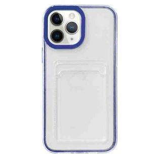 For iPhone 11 Pro Full-coverage 360 Clear PC + TPU Shockproof Protective Case with Card Slot (Blue)