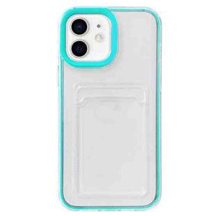 For iPhone 11 Full-coverage 360 Clear PC + TPU Shockproof Protective Case with Card Slot (Mint Green)