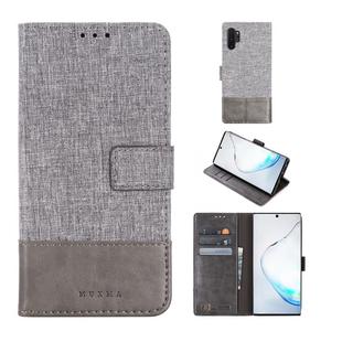 For Galaxy Note 10 Pro MUXMA MX102 Horizontal Flip Canvas Leather Case with Stand & Card Slot & Wallet Function(Grey)