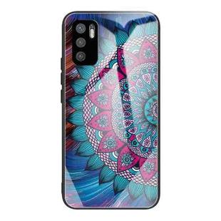 For Xiaomi Redmi Note 10 5G Colorful Painted Glass Shockproof Protective Case(Mandala)