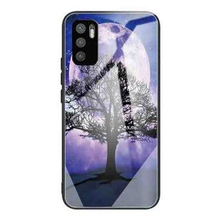 For Xiaomi Redmi Note 10 5G Colorful Painted Glass Shockproof Protective Case(Tree)