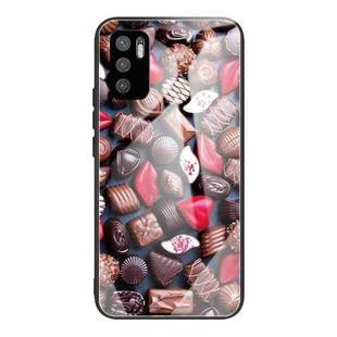 For Xiaomi Redmi Note 10 5G Colorful Painted Glass Shockproof Protective Case(Chocolate)