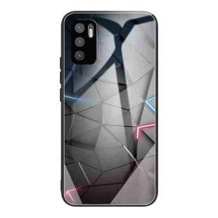 For Xiaomi Redmi Note 10 5G Colorful Painted Glass Shockproof Protective Case(Technology Rhombusology Rhombus)
