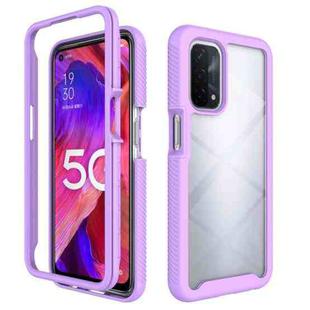 For OnePlus Nord N200 5G Starry Sky Solid Color Series Shockproof PC + TPU Protective Case(Light Purple)