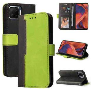 For OPPO F17/A73 2020/F17 Pro/A93 2020 Business Stitching-Color Horizontal Flip PU Leather Case with Holder & Card Slots & Photo Frame & Lanyard(Green)