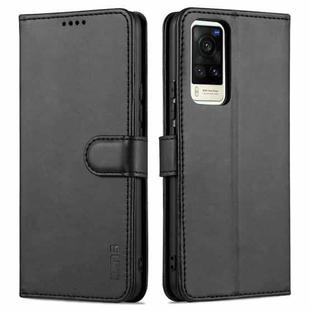 For vivo X60 AZNS Skin Feel Calf Texture Horizontal Flip Leather Case with Card Slots & Holder & Wallet(Black)