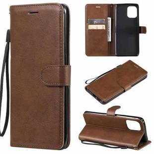 For OPPO Find X3 / Find X3 Pro Solid Color Horizontal Flip Protective Leather Case with Holder & Card Slots & Wallet & Photo Frame & Lanyard(Brown)