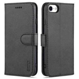 AZNS Skin Feel Calf Texture Horizontal Flip Leather Case with Card Slots & Holder & Wallet For iPhone 7 / 8 / SE (2020)(Black)