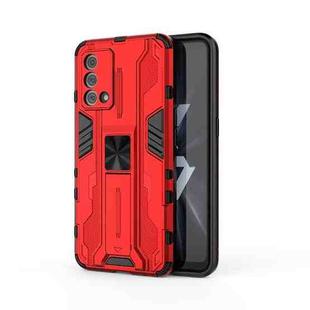 For OPPO K9 Supersonic PC + TPU Shock-proof Protective Case with Holder(Red)