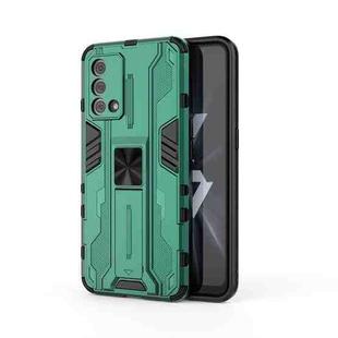 For OPPO K9 Supersonic PC + TPU Shock-proof Protective Case with Holder(Green)