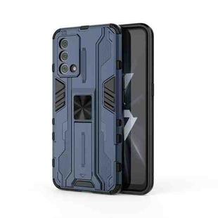 For OPPO K9 Supersonic PC + TPU Shock-proof Protective Case with Holder(Dark Blue)