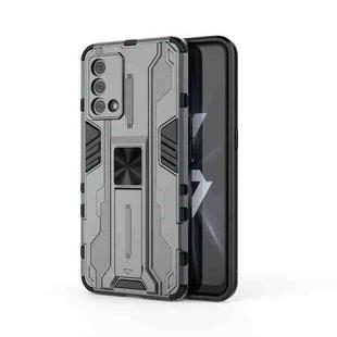 For OPPO K9 Supersonic PC + TPU Shock-proof Protective Case with Holder(Gray)